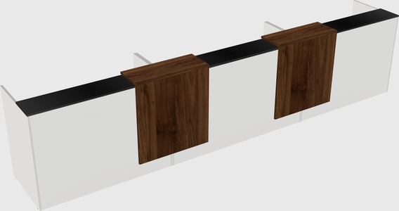 Long reception desk