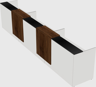 Long reception desk