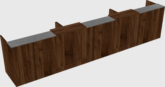 Long reception desk