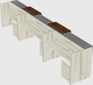 Long reception desk