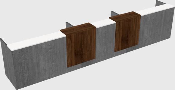 Long reception desk
