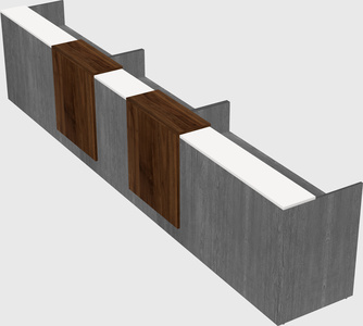 Long reception desk