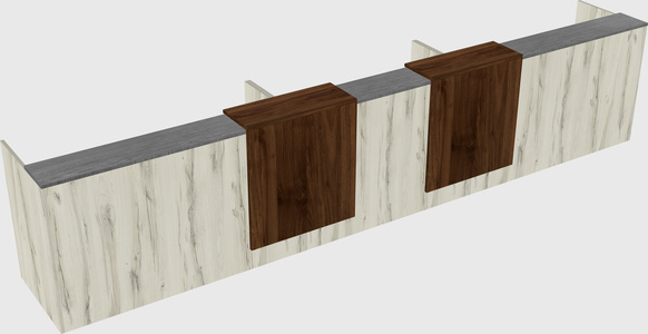 Long reception desk