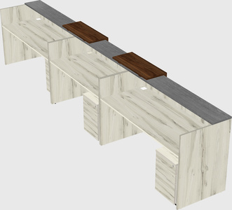 Long reception desk