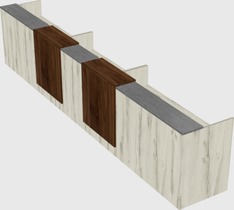 Long reception desk