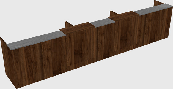 Long reception desk