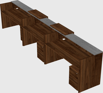 Long reception desk
