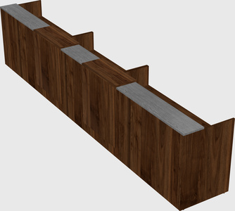 Long reception desk