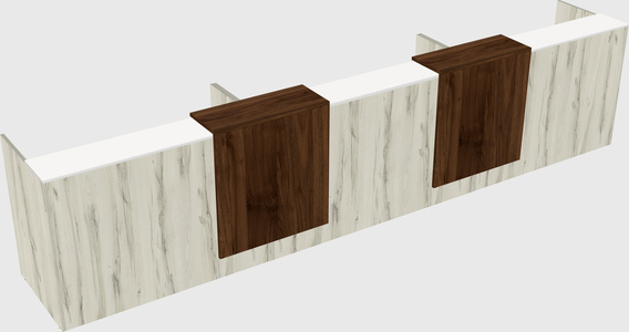 Long reception desk