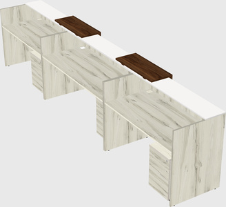 Long reception desk