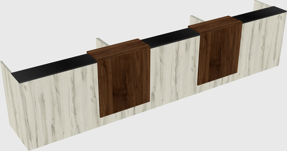 Long reception desk