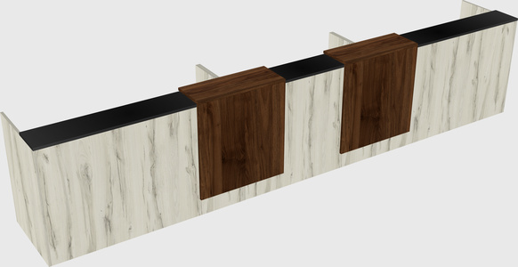 Long reception desk