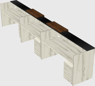 Long reception desk