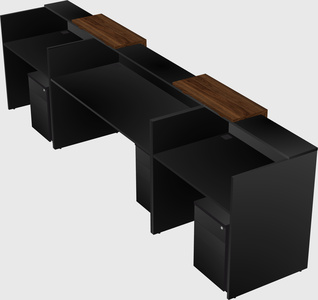 Long reception desk