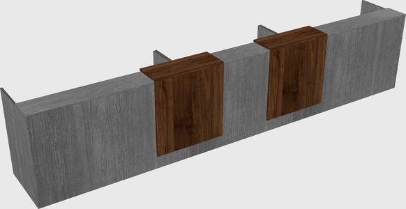 Long reception desk