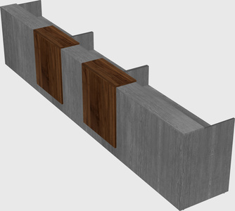 Long reception desk