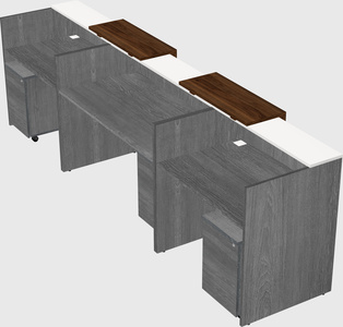 Long reception desk