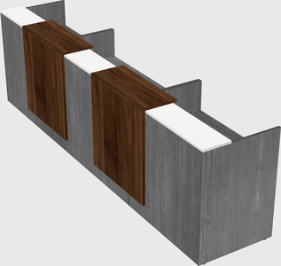 Long reception desk