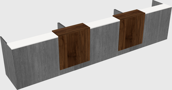 Long reception desk
