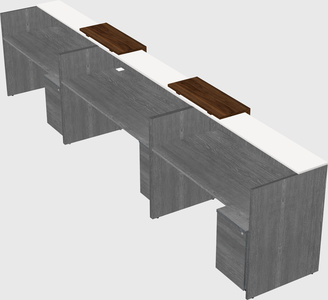 Long reception desk