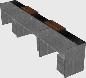 Long reception desk