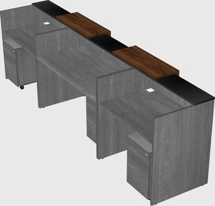 Long reception desk