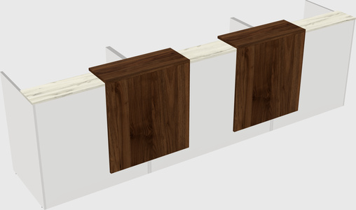 Long reception desk