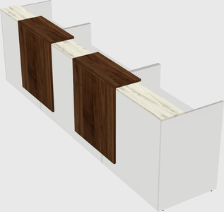 Long reception desk