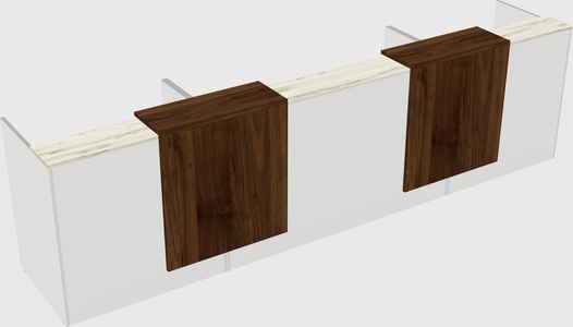 Long reception desk