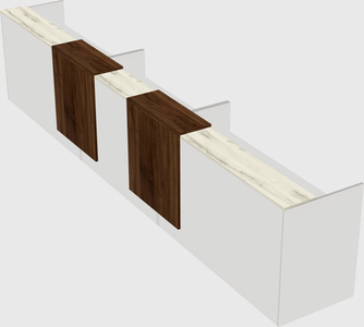 Long reception desk