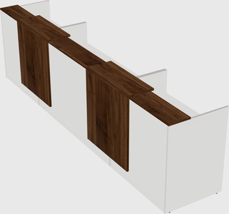 Long reception desk