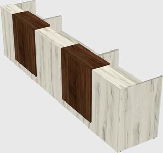Long reception desk