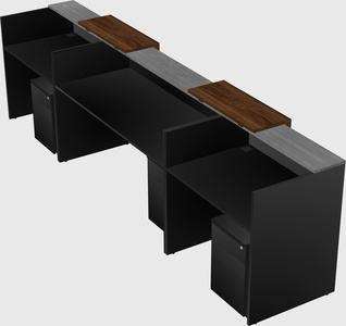 Long reception desk