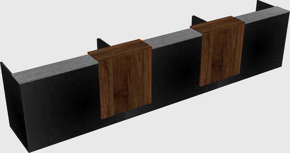 Long reception desk