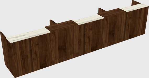 Long reception desk