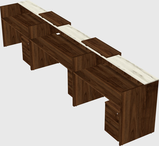 Long reception desk