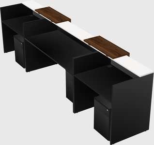 Long reception desk