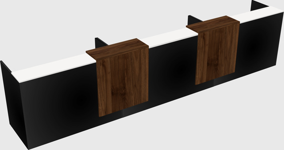 Long reception desk