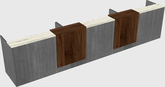Long reception desk