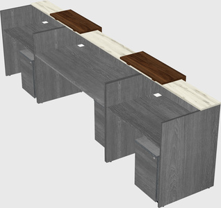 Long reception desk