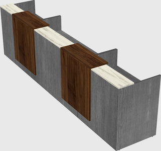 Long reception desk