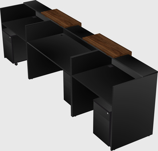 Long reception desk