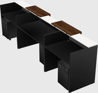 Long reception desk
