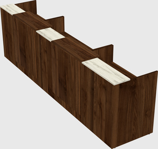 Long reception desk
