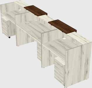 Long reception desk