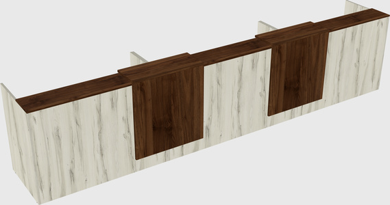 Long reception desk
