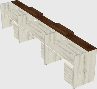 Long reception desk
