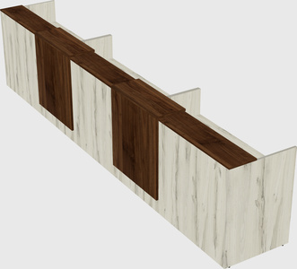 Long reception desk
