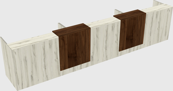 Long reception desk