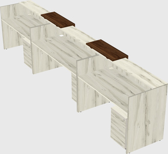 Long reception desk